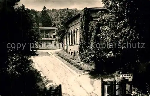 AK / Ansichtskarte Gernrode_Harz Sanatorium Facklams Gernrode Harz