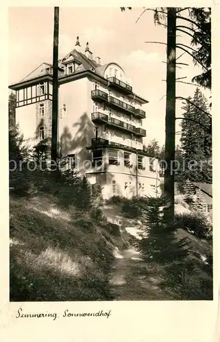 AK / Ansichtskarte Semmering_Niederoesterreich Sonnwendhof Semmering