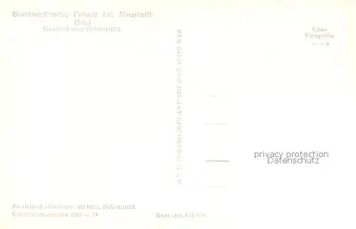 AK / Ansichtskarte Polenz_Neustadt Gasthof zum Erbgericht Polenz_Neustadt