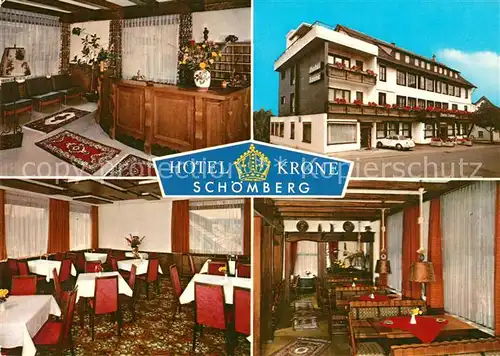 AK / Ansichtskarte Schoemberg_Schwarzwald Hotel Krone  Schoemberg Schwarzwald