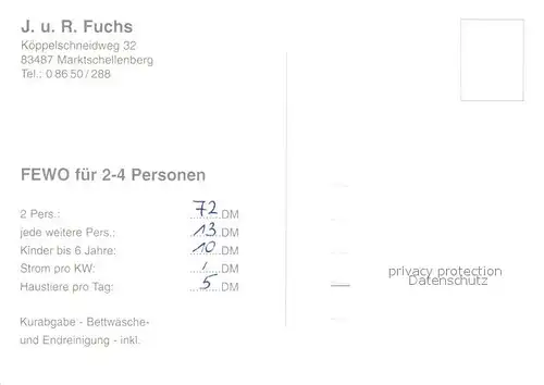 AK / Ansichtskarte Marktschellenberg Stadlerlchen Ferienwohnung Marktschellenberg