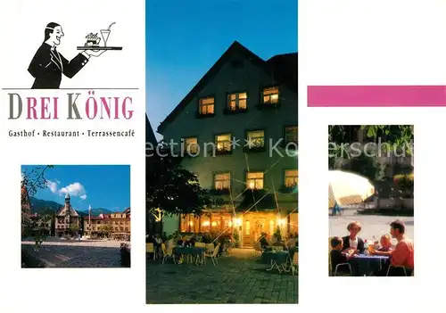 AK / Ansichtskarte Immenstadt_Allgaeu Gasthaus Restaurant Cafe Drei Koenig Immenstadt_Allgaeu