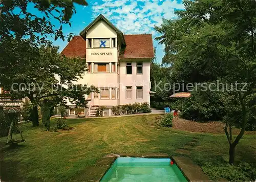 AK / Ansichtskarte Bad_Harzburg Haus Spener  Bad_Harzburg