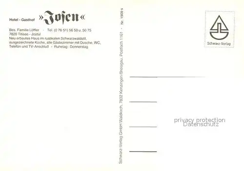 AK / Ansichtskarte Titisee Neustadt Hotel Gasthaus Zofen Titisee Neustadt