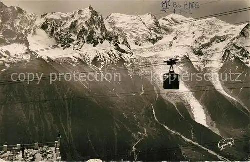 AK / Ansichtskarte Seilbahn Teleferique Planpraz Brevent Mont Blanc Glacier des Bossons Seilbahn