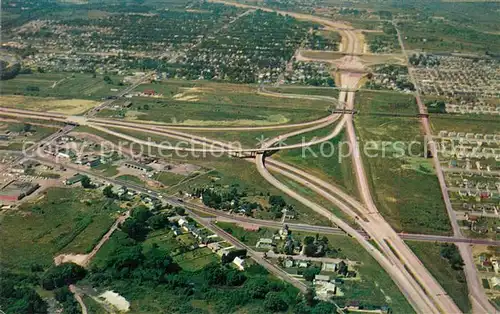 AK / Ansichtskarte Autobahn New York State Thruway Aerial View Niagara Extension Doube Overpass  