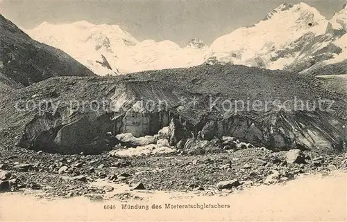 AK / Ansichtskarte Gletscher Morteratschgletscher Muendung  
