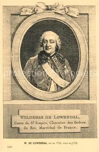 AK / Ansichtskarte Militaria_Frankreich Woldemar de Lowendal  Militaria Frankreich