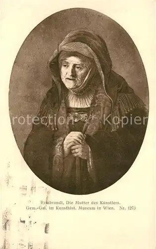 AK / Ansichtskarte Rembrandt Mutter des Kuenstlers  