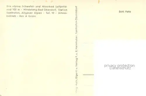 AK / Ansichtskarte Bad_Oberdorf Kurhotel Luitpoldbad Bad_Oberdorf