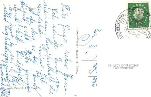 AK / Ansichtskarte Boppard_Rhein Uferpromenade Boppard Rhein