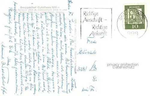 AK / Ansichtskarte Oberstdorf Oytalhaus Oberstdorf