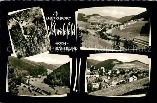 AK / Ansichtskarte Schwalefeld Panorama Teilansicht Reh Schwalefeld