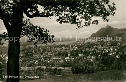 AK / Ansichtskarte Bad_Honnef Panorama mit Drachenfels Bad_Honnef