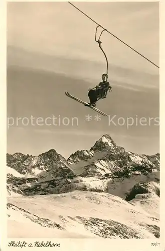 AK / Ansichtskarte Nebelhorn Sessellift Nebelhorn