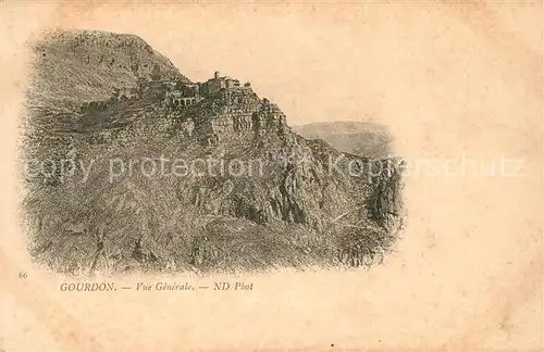 AK / Ansichtskarte Gourdon_Alpes Maritimes Vue generale Gourdon Alpes Maritimes