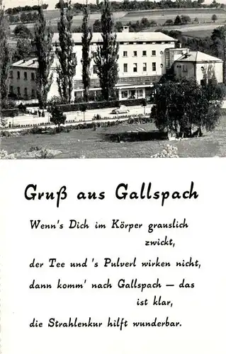 AK / Ansichtskarte Gallspach Kurhaus Gallspach