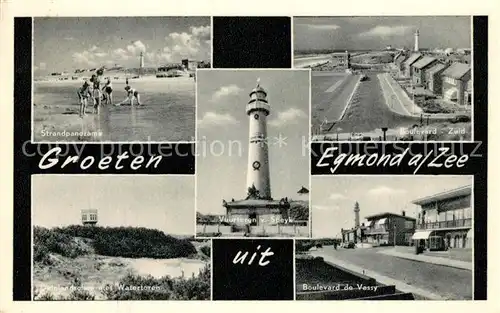 AK / Ansichtskarte Egmond_aan_Zee Strand Boulevard Zuid Duinlandschap met Watertoren Boulevard de Vessy Egmond_aan_Zee