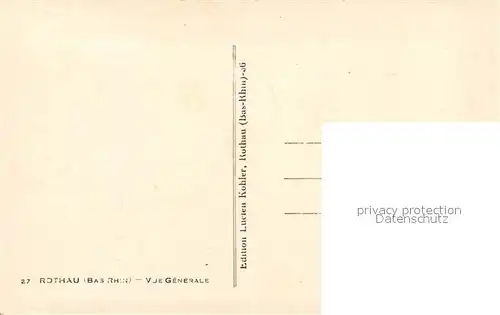 AK / Ansichtskarte Rothau_Bas Rhin Vue generale Rothau Bas Rhin