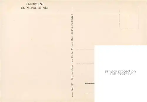 AK / Ansichtskarte Hamburg St Michaeliskirche Hamburg