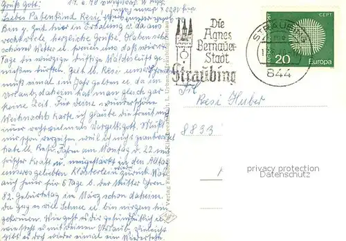 AK / Ansichtskarte Straubing Kloster Konstenz Straubing