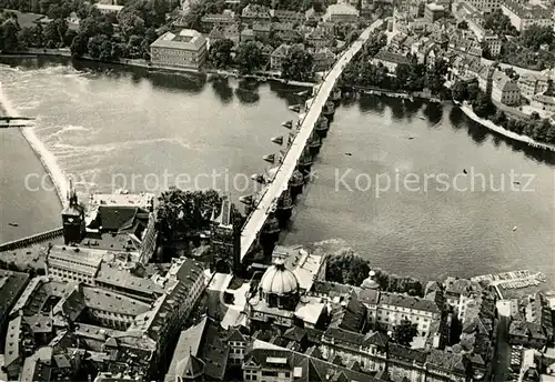 AK / Ansichtskarte Prag_Prahy_Prague Karlsbruecke Fliegeraufnahme Prag_Prahy_Prague