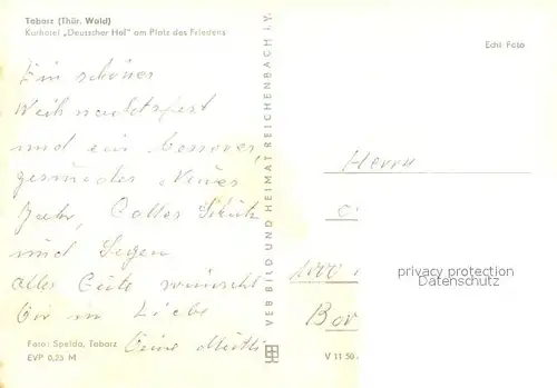 AK / Ansichtskarte Tabarz Kurhotel Deutscher Hof am Platz des Friedens Tabarz