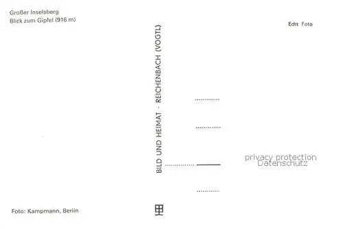 AK / Ansichtskarte Grosser_Inselsberg Blick zum Gipfel Grosser Inselsberg