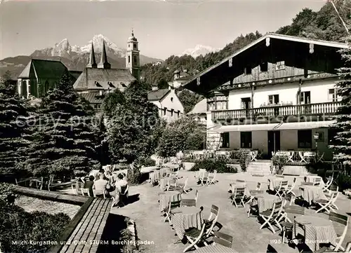 AK / Ansichtskarte Berchtesgaden Milch Kurgarten und Cafe Sturm Berchtesgaden