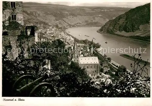 AK / Ansichtskarte Oberwesel_Rhein Panorama Oberwesel Rhein