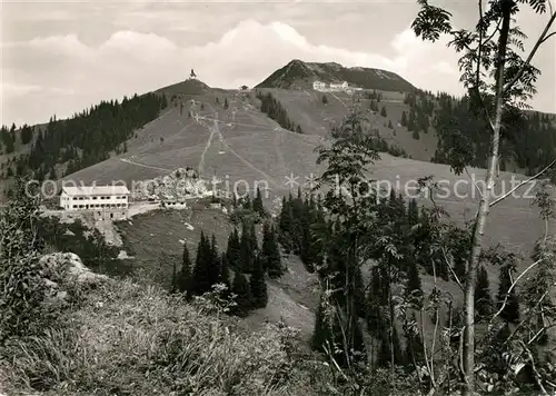 AK / Ansichtskarte Rottach Egern Wallbergbahn Bergstation und Wallberghaus mit Wallbergkapelle Rottach Egern