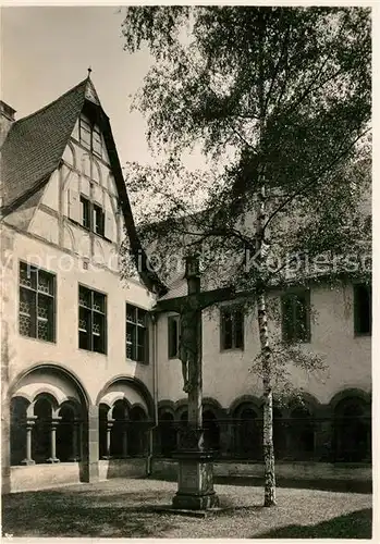 AK / Ansichtskarte Aschaffenburg_Main Stiftskirche Spaetromanischer Kreuzgang Aschaffenburg Main