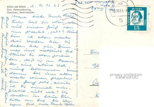 AK / Ansichtskarte Koeln_Rhein Dom Hohenzollernring Opernhaus Severinsbruecke Koeln_Rhein