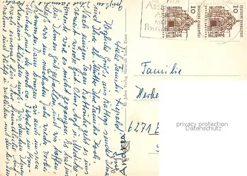 AK / Ansichtskarte Bottrop Stadtsparkasse Rathaus Rheinstahl Verwaltung Overbeckshof Post Hallenbad Bottrop