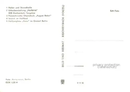 AK / Ansichtskarte ueckermuende Am Kleinen Haff Hafen Strandhalle Polytech Oberschule Aug Bebel Strand ueckermuende