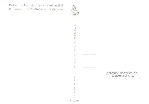 AK / Ansichtskarte Seiser_Alm Restaurant zur Seilbahn Seiser_Alm