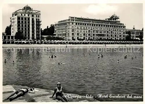 AK / Ansichtskarte Venezia_Lido Hotel Excelsior dal mare Venezia Lido