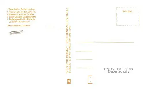 AK / Ansichtskarte Guestrow_Mecklenburg_Vorpommern Sporthalle Rudolf Harbig Promenade General Panfilow Str Ernst Barlach Gedenkstaette Paed Hochschule Liselotte Herrmann Guestrow_Mecklenburg