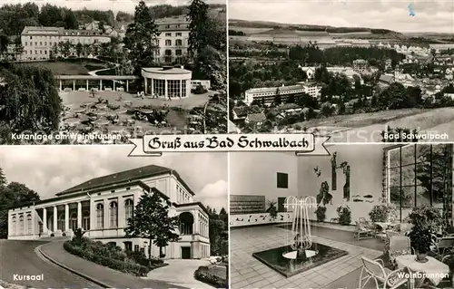 AK / Ansichtskarte Bad_Schwalbach Kuranlage Weinbrunnen Kursaal Panorama Bad_Schwalbach