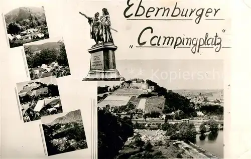AK / Ansichtskarte Muenster_Stein_Ebernburg_Bad Ebernburger Campingplatz Denkmal Panorama Muenster_Stein
