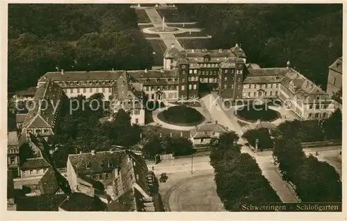 AK / Ansichtskarte Schwetzingen Schloss Schlossgarten Fliegeraufnahme Schwetzingen