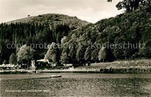 AK / Ansichtskarte Gemuendener_Maar Schwimmbad Gemuendener Maar