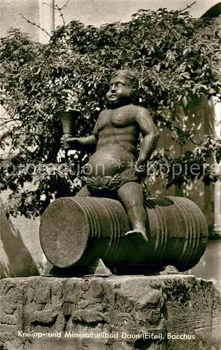 AK / Ansichtskarte Daun_Eifel Bacchus Statue Kneippbad Mineralheilbad Daun_Eifel