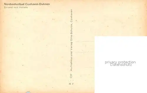 AK / Ansichtskarte Duhnen_Nordsee Strand mit Hotels Duhnen Nordsee