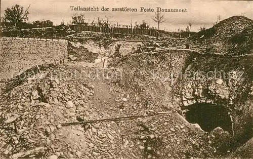 AK / Ansichtskarte Douaumont Teilansicht der zerstoerten Feste Douaumont