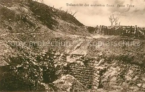 AK / Ansichtskarte Verdun_Meuse Teilansicht der eroberten Feste Vaux Kriegsschauplatz 1. Weltkrieg Verdun Meuse