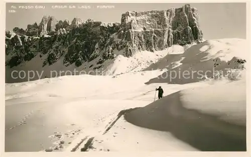 AK / Ansichtskarte Cortina_d_Ampezzo Al Passo Giau Croda da Lago Formin Winterpanorama Dolomiten Cortina_d_Ampezzo