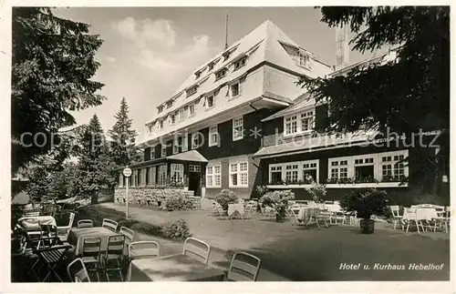AK / Ansichtskarte Feldberg_Schwarzwald Hotel Kurhaus Hebelhof Terrasse Feldberg Schwarzwald