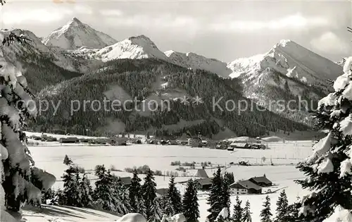 AK / Ansichtskarte Tannheim_Tirol Winterpanorama mit Blick zum Gaishorn Allgaeuer Alpen Tannheim Tirol