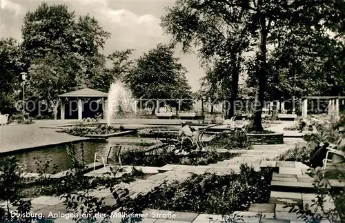 AK / Ansichtskarte Duisburg_Ruhr Anlagen an der Muelheimer Strasse Duisburg Ruhr